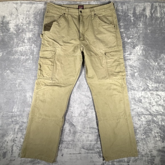 Wrangler Other - Wrangler Pants Men's 38x34 For 38x32 Khaki Ranger Cargo Workwear Double Knee